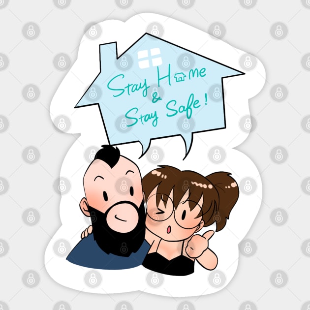 I Like Lycan- Stay Home Stay Safe Sticker by Cheese_Wen Art